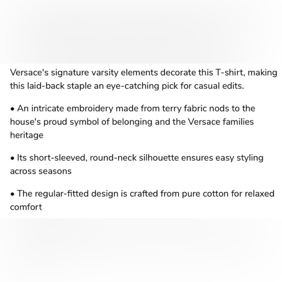 Versace Embroidered Varsity T-shirt - Picture 8 of 8